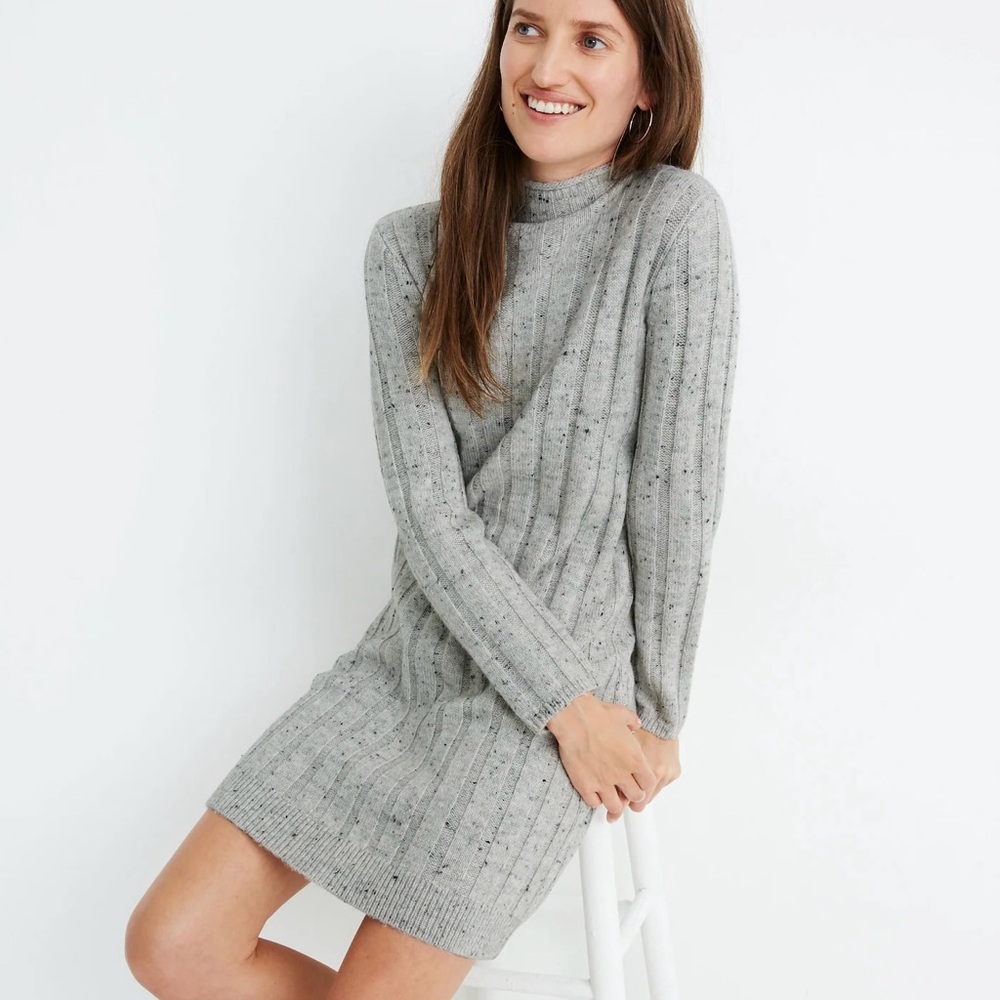NWT Madewell Donegal Rolled Mockneck Sweater Dress